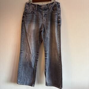 BKE Jeans Mens 36x30 36R Seth Boot Cut Heavy Stitch Cowboy Distressed